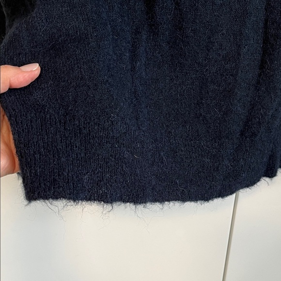 SELECTED FEMME Alpaca Wool Blend Navy Crew Neck Sweater, Size XL - Picture 7 of 9